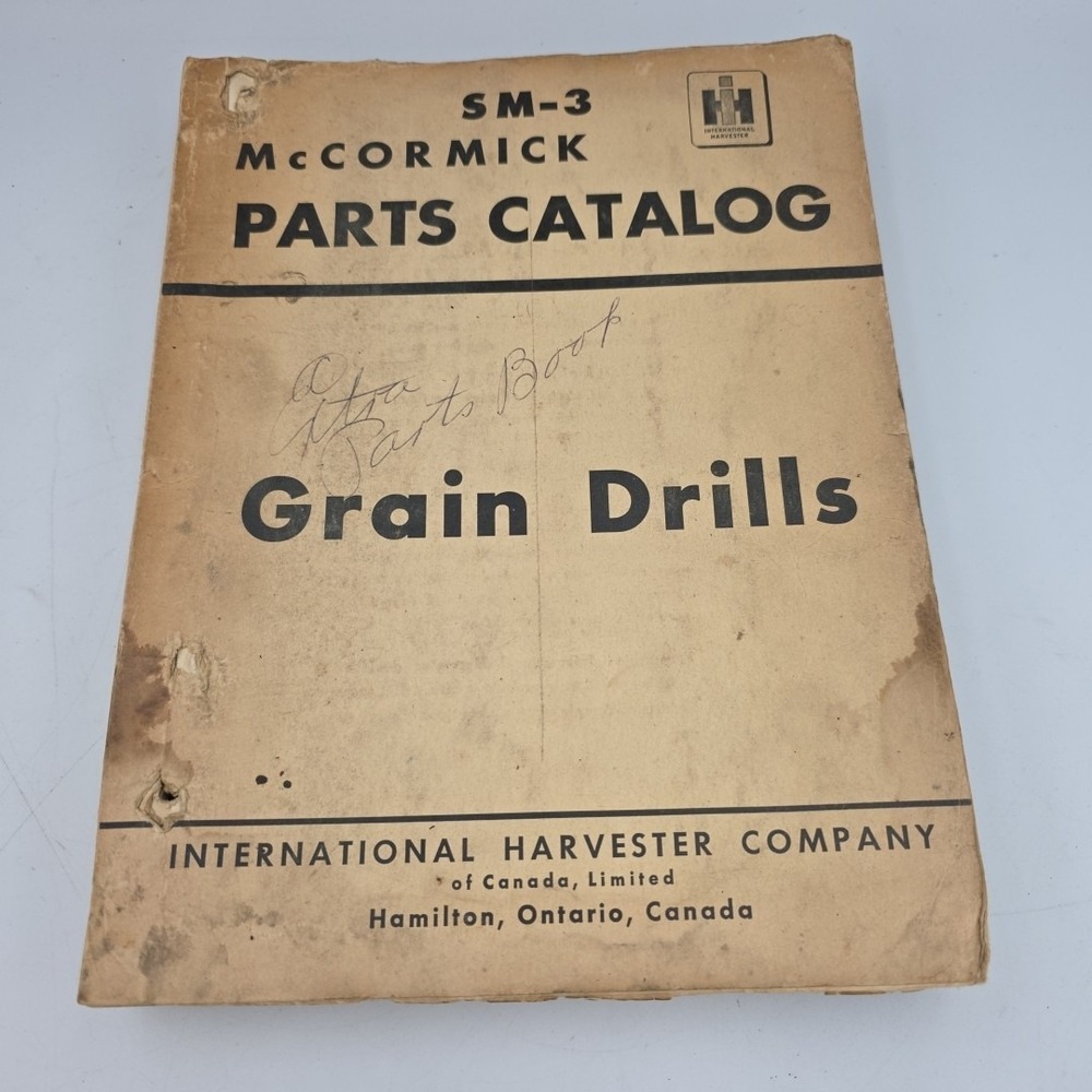 McCormick Parts‎ Catalog International Harvester SM-3 Grain Drills Vintage
